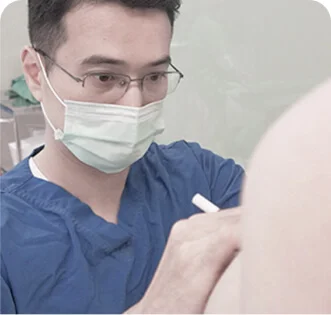 術前拍攝、畫線