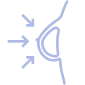 霧面絨毛加強附著力，給乳房更多支持-ICON